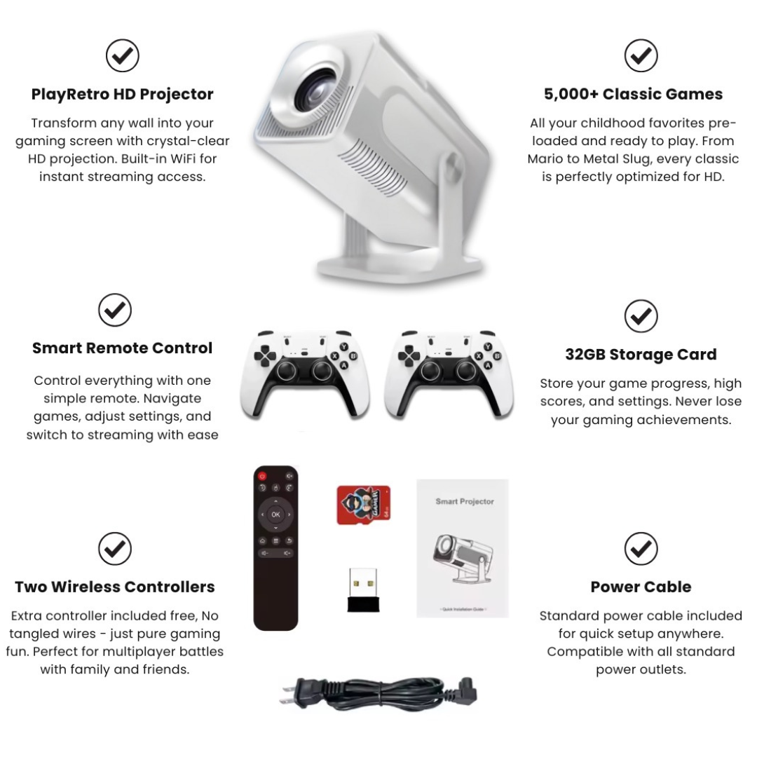 PlayRetro® Projector with Old-School Classics